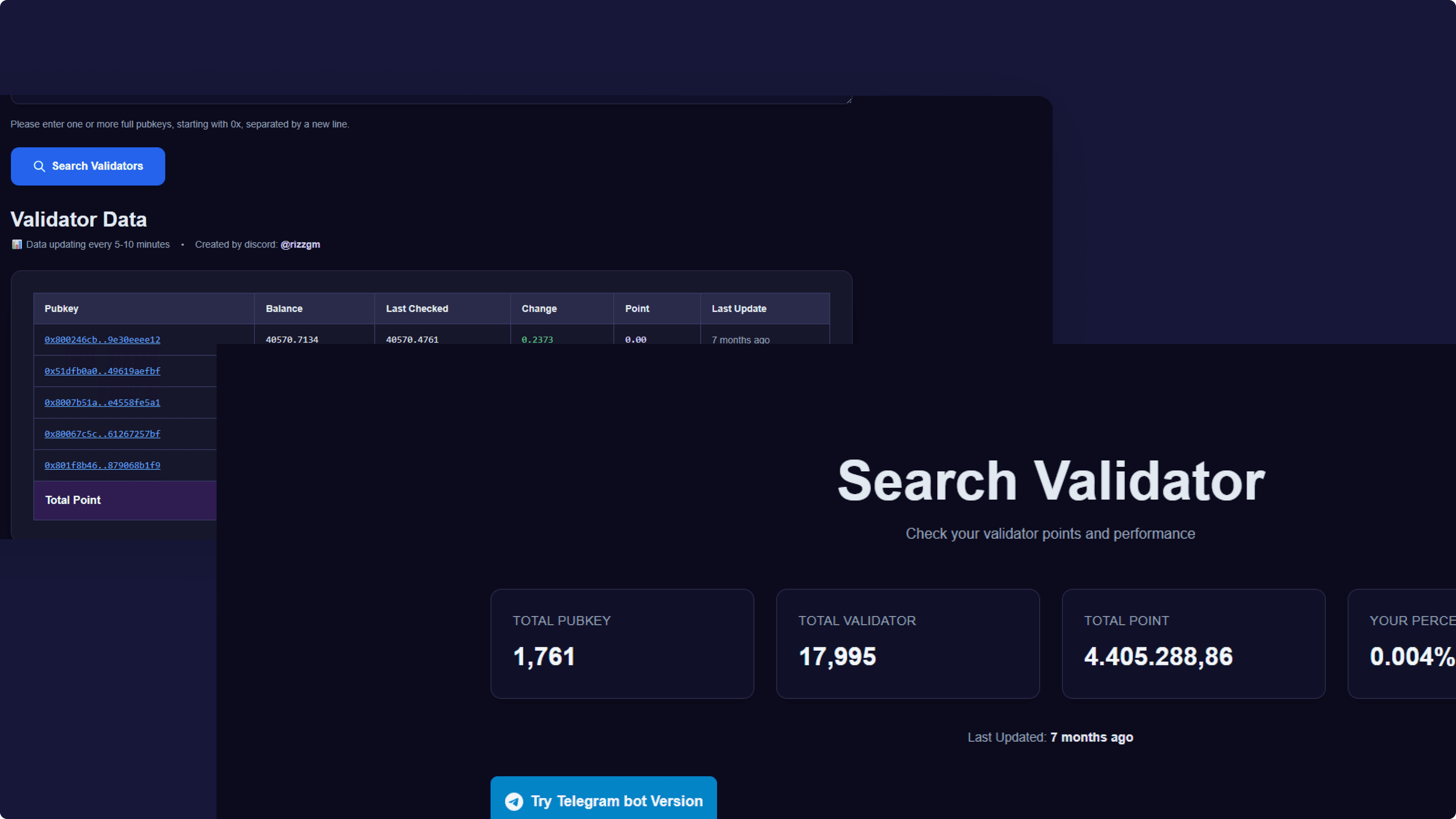 Dill Validator Monitoring Dashboard